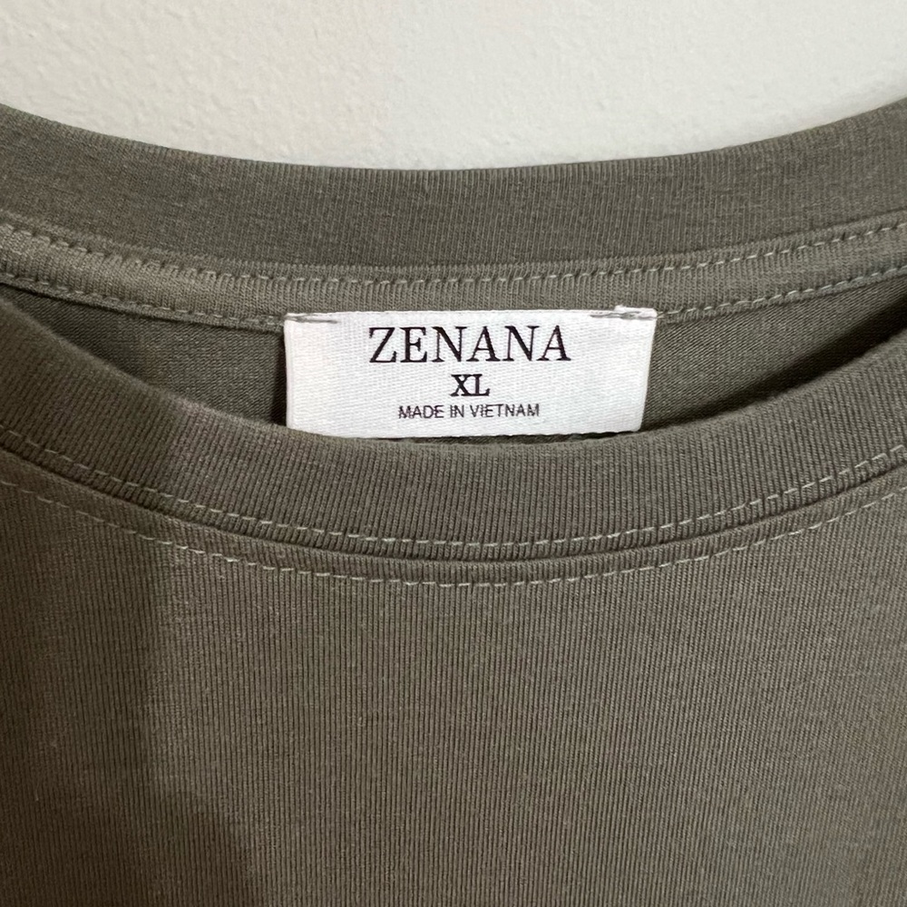 Zenana Olive Green Crew Neck T-Shirt XL. NWOT